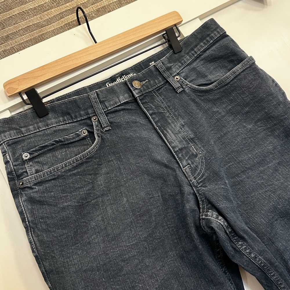 Goodfellow & Co Weathered Blue Straight Jeans Classic Style, 36/30